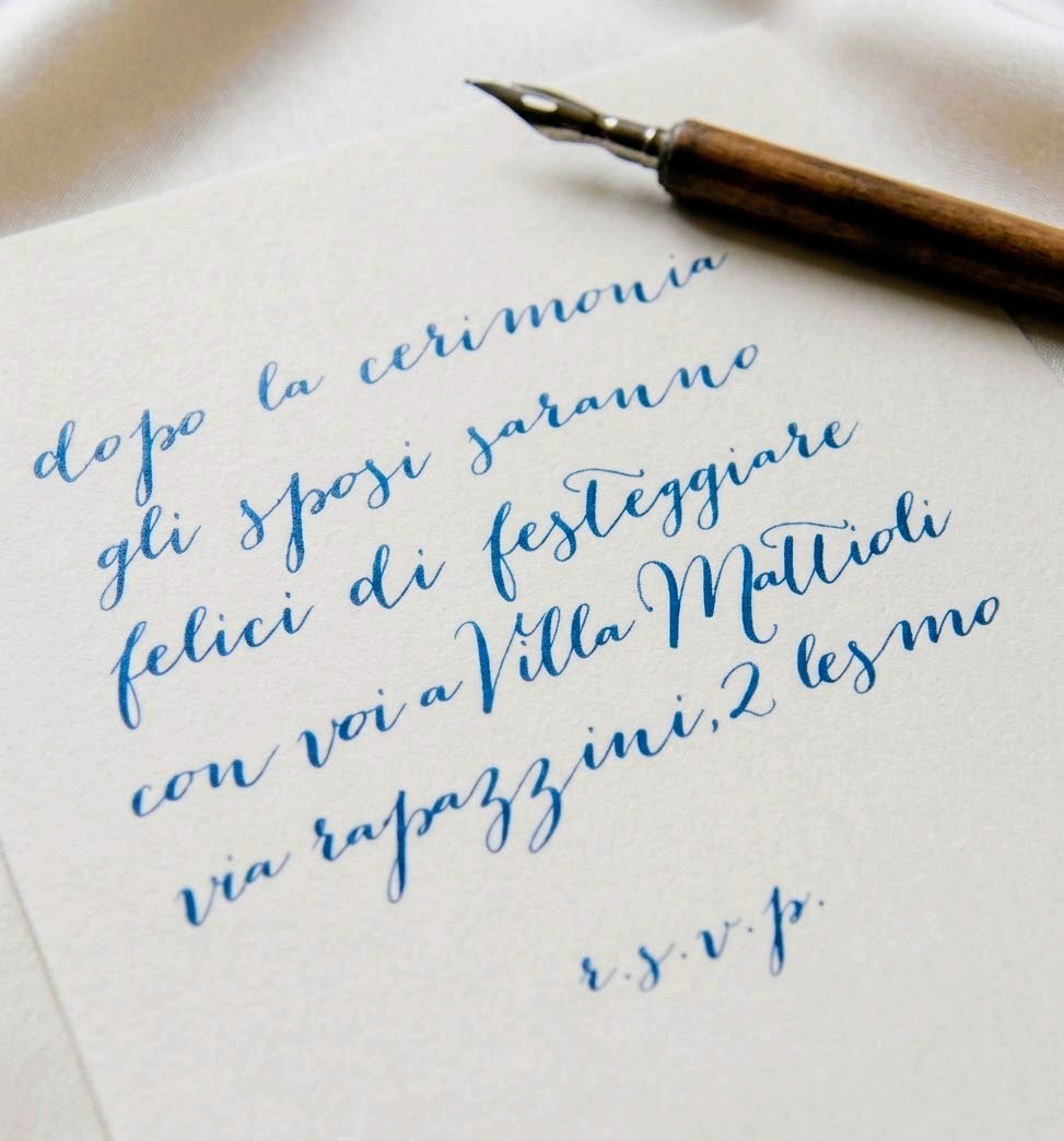 Invito di matrimonio scritto a mano