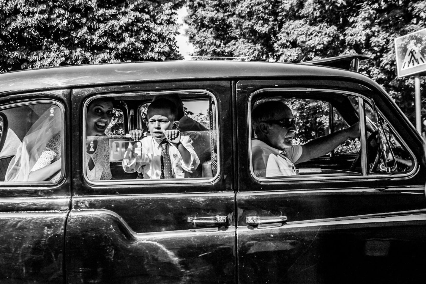Taxi inglese come auto degli sposi